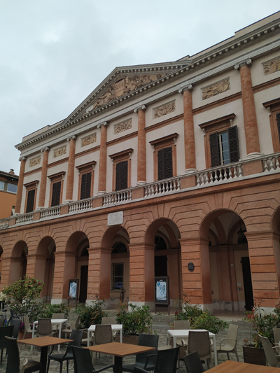 Corso Garibaldi e Teatro Bonci a Cesena